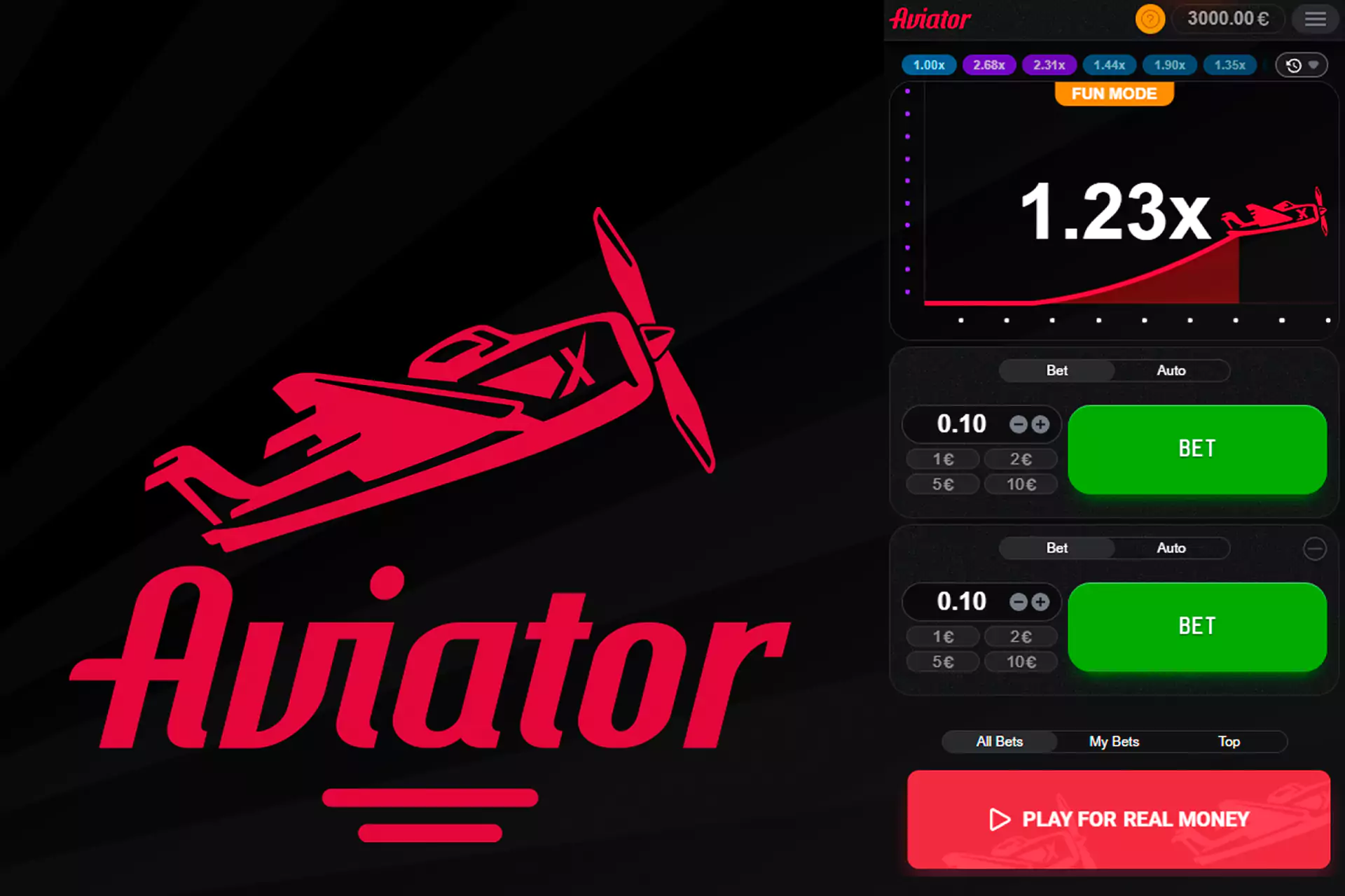 The Aviator slot has a simple and user-friendly interface.
