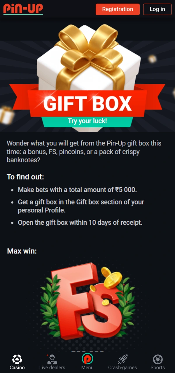 Pin-Up Casino app bonuses and offers.