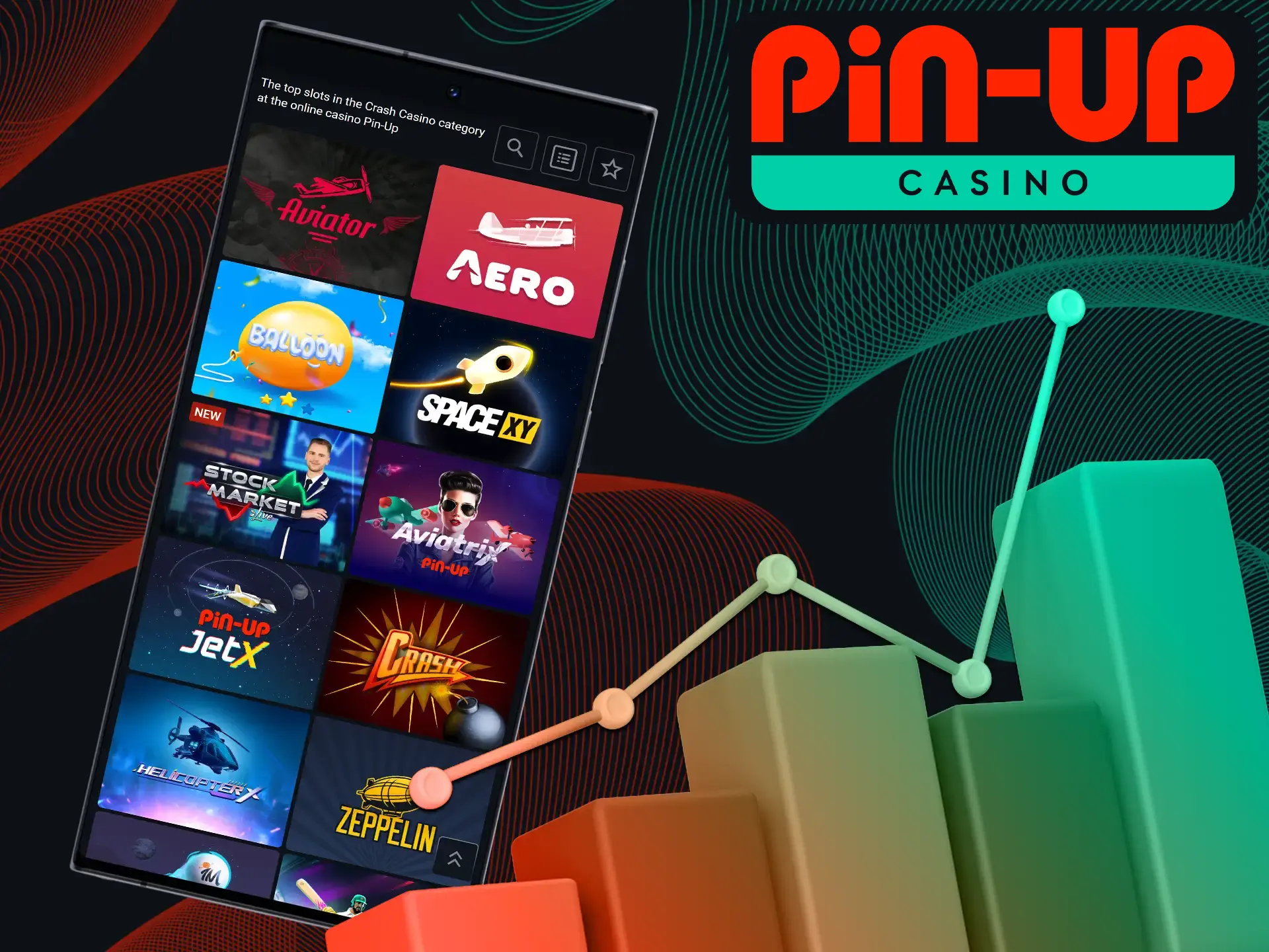 Experience the thrill of crash games at Pin-Up!