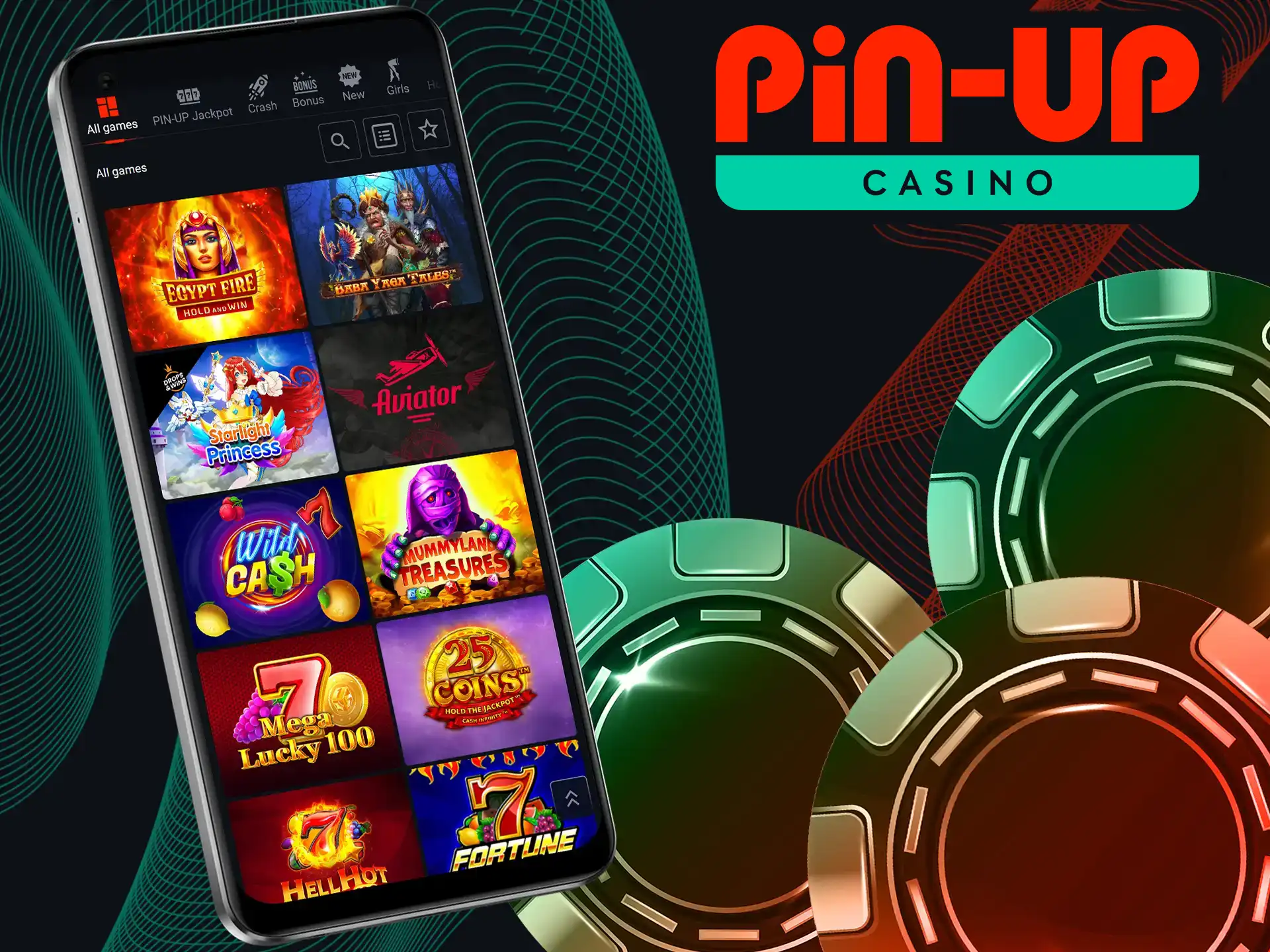 There are thousands of gambling entertainment options available to you at Pin-Up Casino.