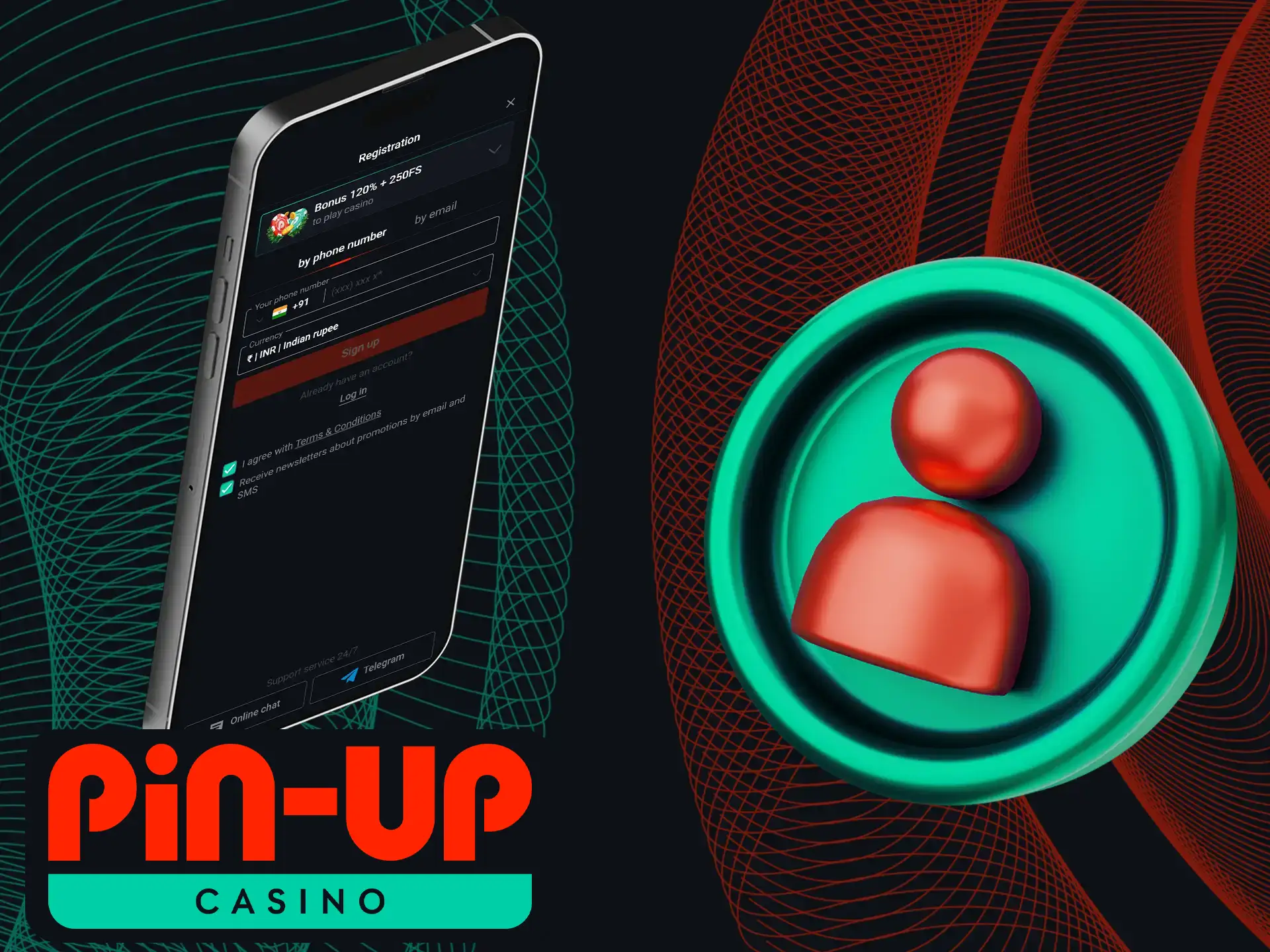 You must register before you can start playing games at Pin-Up Casino.