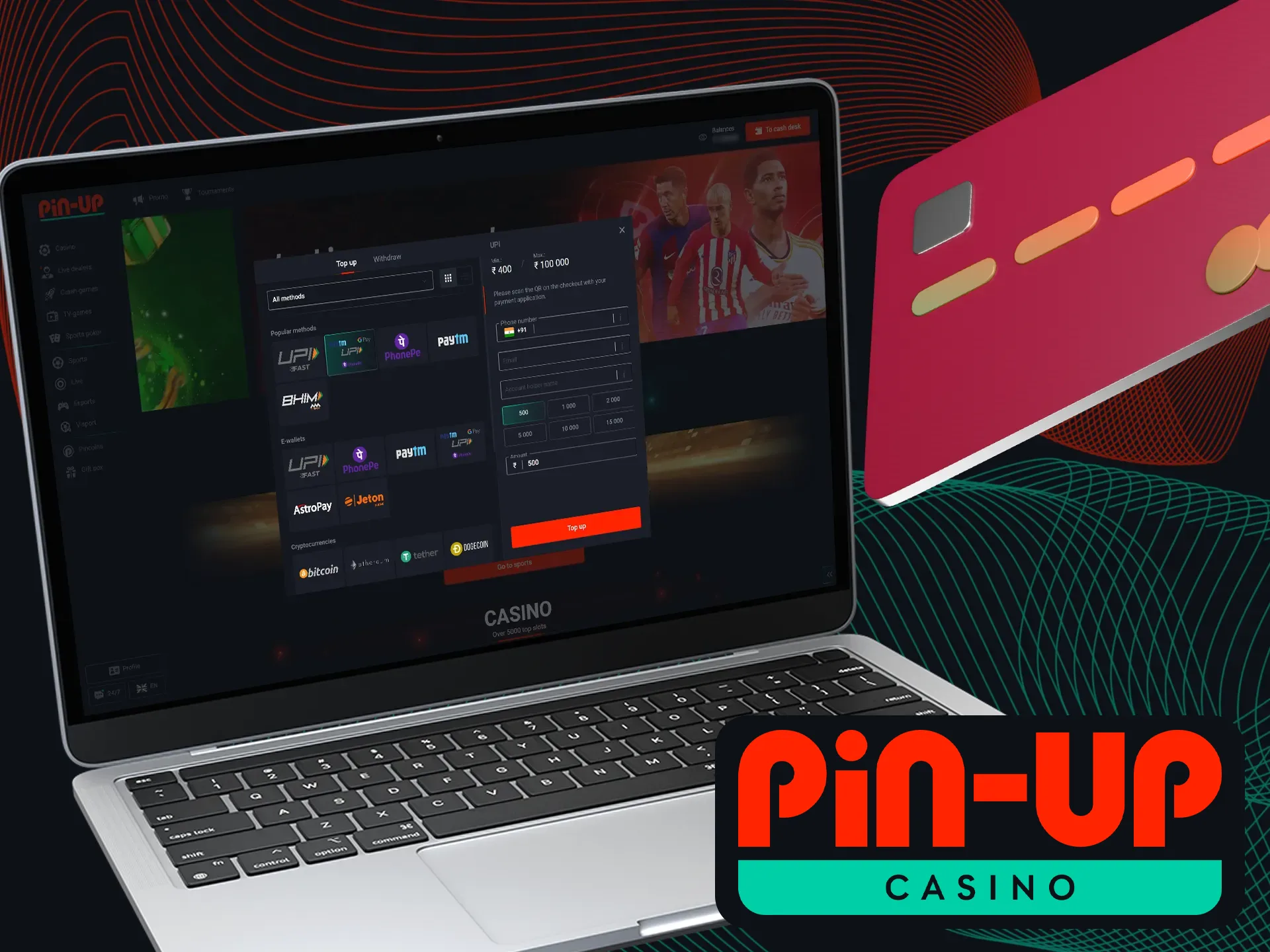 Here you can explore the deposit and withdrawal methods available at Pin-Up Casino.