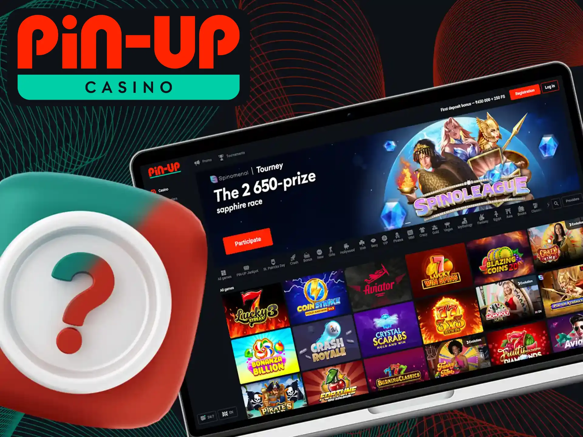 To start playing at Pin-Up Casino you need to register and fill in your account details.